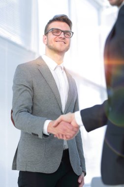 closeup.Handshake iş adamları