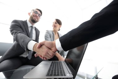 portre. Kendine güvenen karşılıklı iş arkadaşları