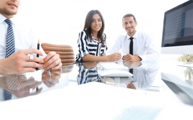 Ofiste çalışan iş ekibi..