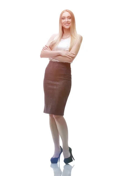 Giovane donna d'affari. ritratto a figura intera . — Foto Stock