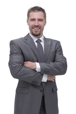 yakışıklı adam ile çapraz kol ayakta