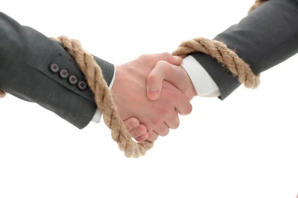 Closeup .the associated handshake business partners. — Stock Photo, Image