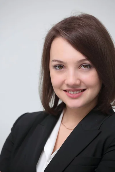 Closeup.young mujer de negocios confidente — Foto de Stock