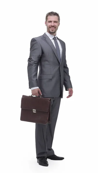 En crecimiento completo.hombre de negocios con un maletín . —  Fotos de Stock