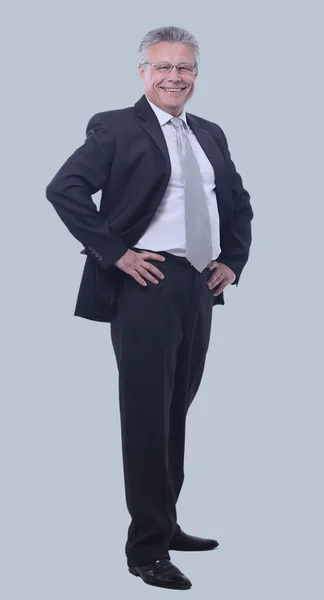 Full length portrait of confident mature businessman in formals — Stock Photo, Image