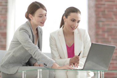 Proje işbirliği tartışırken iki iş kadınları