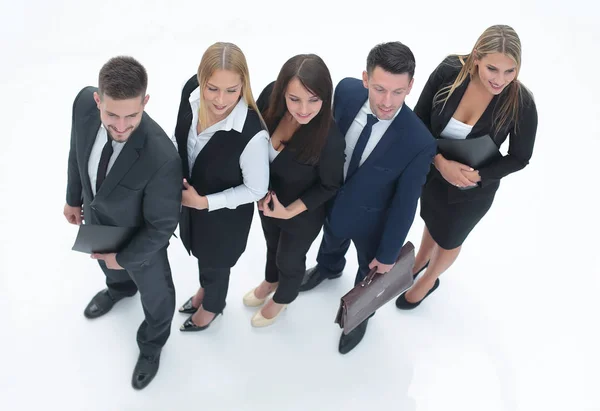 Equipe de negócios view.confident inferior olhando para a câmera . — Fotografia de Stock