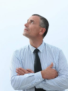 Kendine güvenen işadamı geleceğe bakıyor