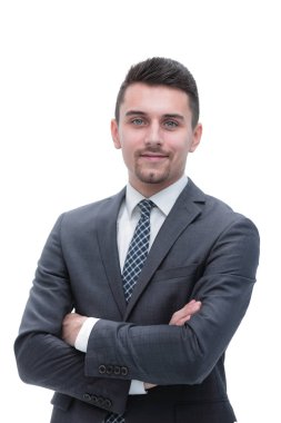 Kendinden emin iş adamının portresi