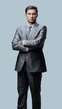 tam büyüme portre. başarılı iş adamı.