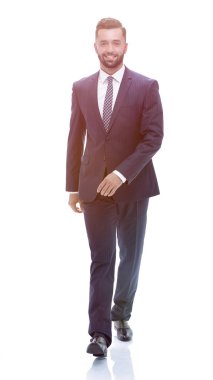 Kendine güvenen işadamı ileri gider