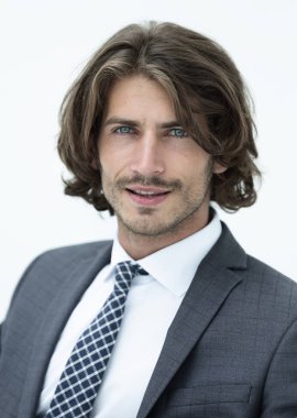 İyi giyimli emin adam portresi