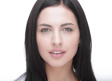 Yakın çekim yüz modern bir genç kadının