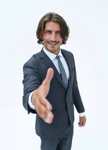 Businessman offering for handshake Stock Image