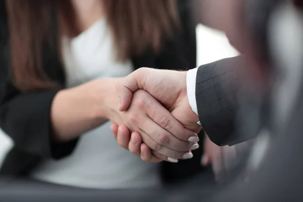 Business handshake, gratulacje lub koncepcja partnerstwa. — Zdjęcie stockowe