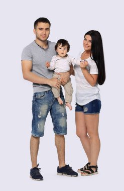 Anne ile oğlu stüdyo çekim