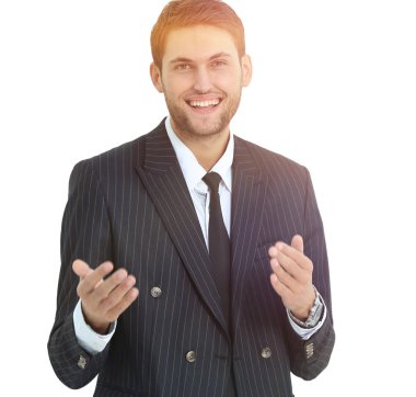 Başarılı genç bir iş adamının portresi..