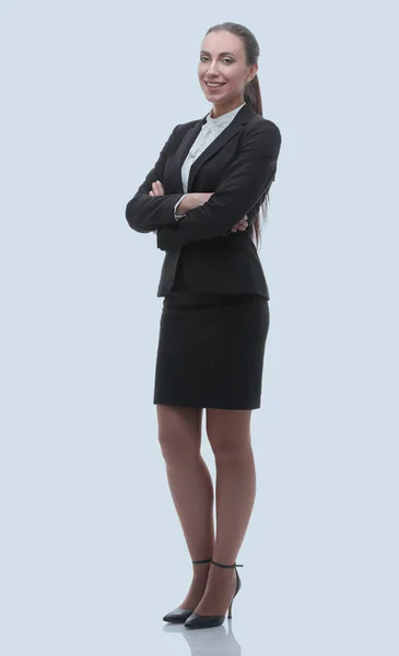 I full tillväxt. självsäker kvinnliga office Manager — Stockfoto