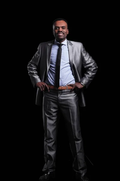 Симпатичный афроамериканский бизнесмен — стоковое фото