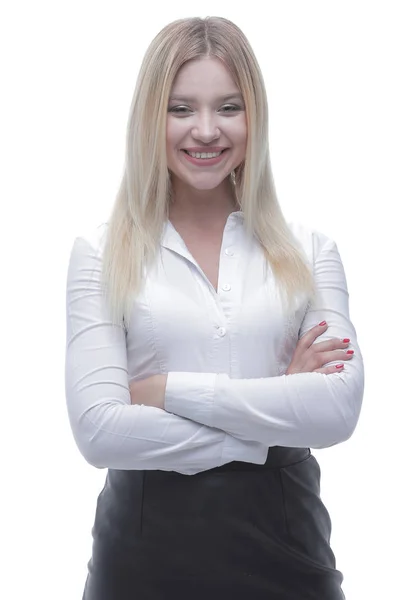 Retrato de uma jovem mulher de negócios sorridente . — Fotografia de Stock