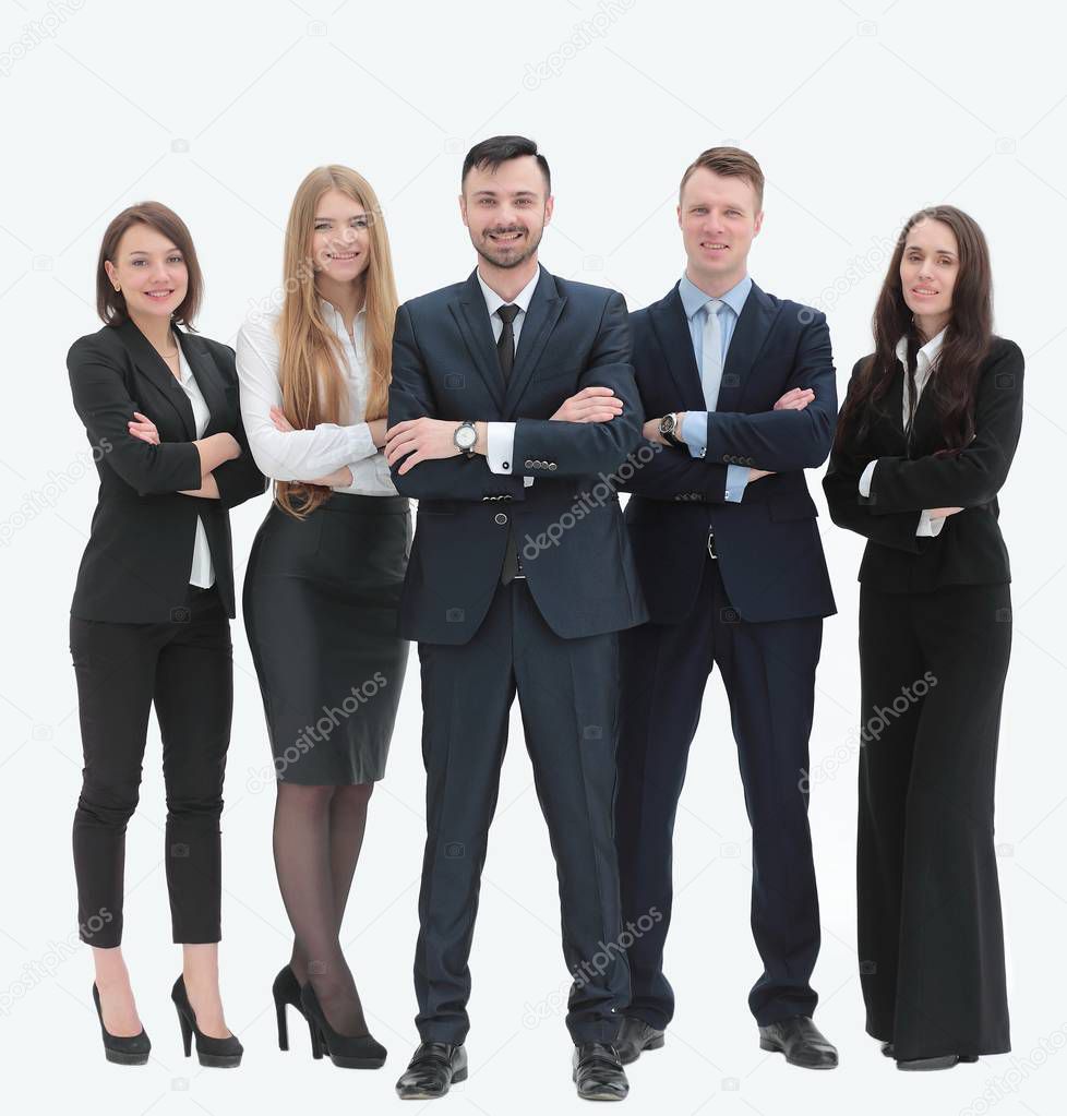 group portrait of successful business team
