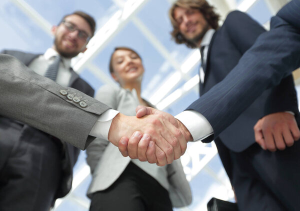 business handshake.the concept of partnership