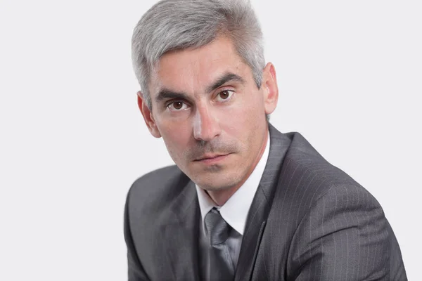 Closeup .portrait of a serious businessman — Stock Photo, Image