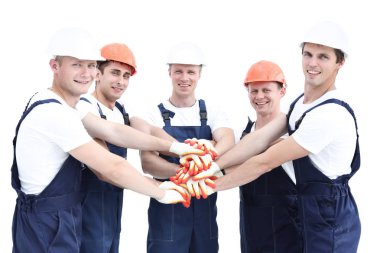 Profesyonel endüstriyel işçilerin grup.