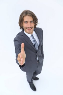 iş adam shake - om el odaklanmak için uzanan eli