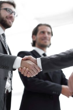 closeup.Handshake iş adamları