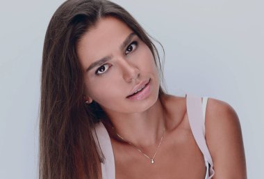 portre. güzel genç kadının yüzü