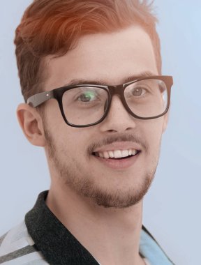 closeup.Face başarılı genç erkek