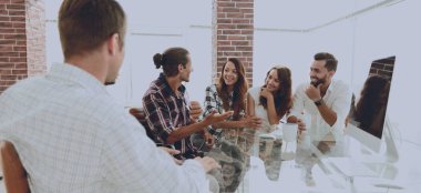 arka görüş. bir atölye iletken işadamı