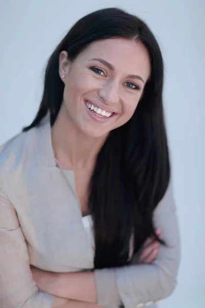 Close-up face of a successful young woman. — Stock Photo, Image