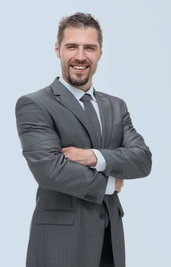 yakışıklı adam ile çapraz kol ayakta