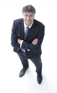 Başarılı bir iş adamı ararken Üstten Görünüm