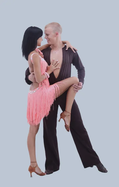 Beau couple dans la passion danse de salon — Photo