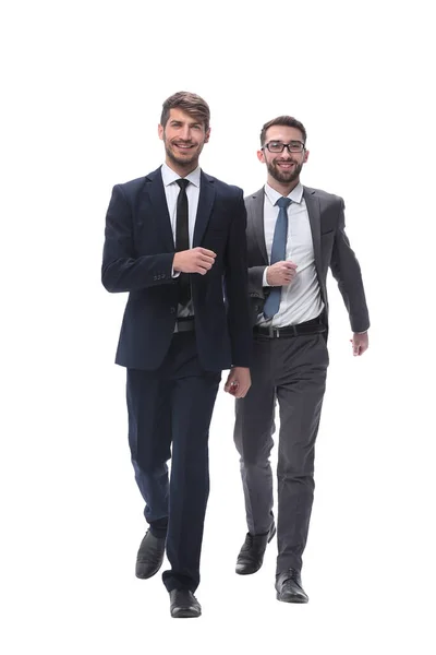 En pleno crecimiento. dos hombres de negocios dando un paso adelante . —  Fotos de Stock