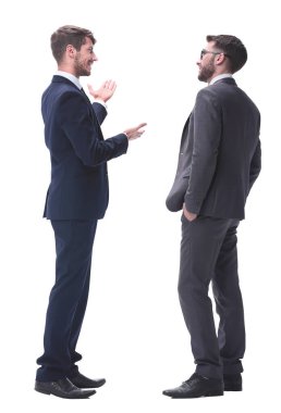 Dikiz aynası. Kopyalama alanına bakan iki işadamı