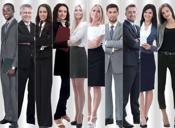 In full growth. modern successful business people. — Stock Photo, Image