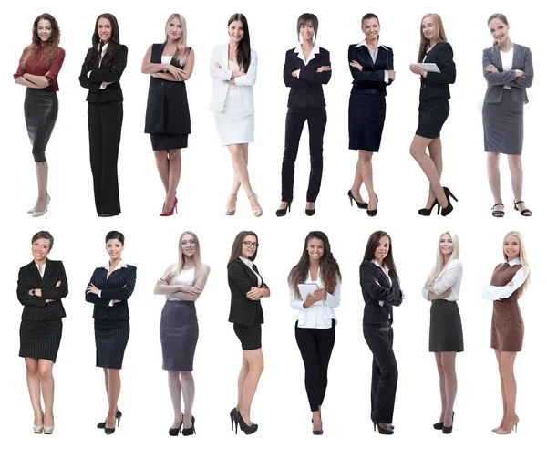 In full growth.collage of a group of successful young business women. — Stock Photo, Image