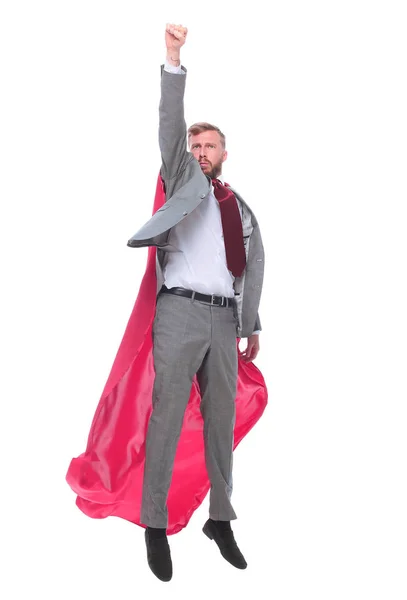 In full growth. superhero businessman rising up — Stock Photo, Image