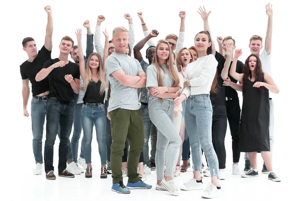 Em pleno crescimento. uma equipe de jovens confiantes diversos — Fotografia de Stock