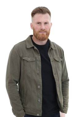 yakın kapatın. gözlüklü çekici sakallı adam