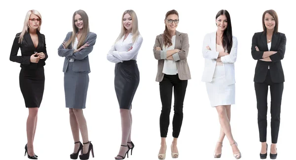 Verzameling van volledige portretten van jonge zakenvrouwen — Stockfoto