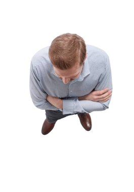 üst görünüm. emin iş adamı ileriye dönük