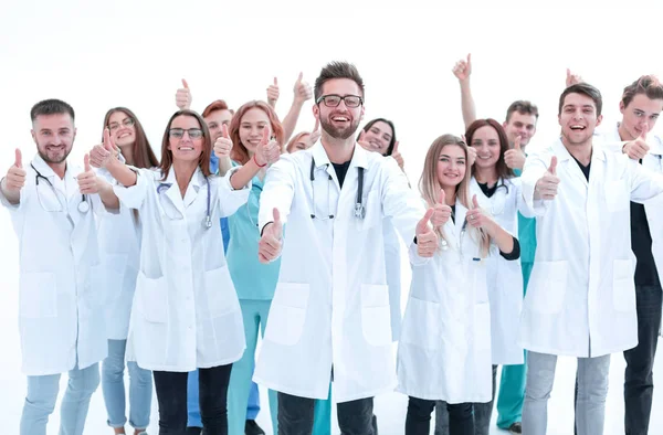 Группа медицинских работников, стоящих овациями. концепция успеха — стоковое фото