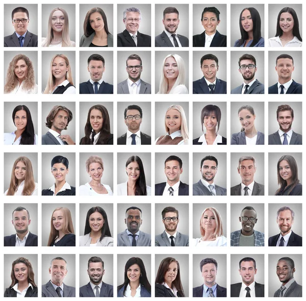 Portretten van succesvolle jonge ondernemers geïsoleerd op wit — Stockfoto