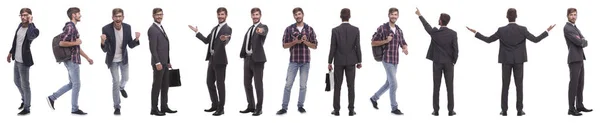 Panoramic collage of a promising young man — Stock Photo, Image