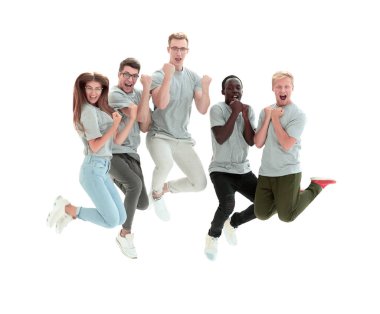 Mutlu gençlerden oluşan sıradan bir grup.